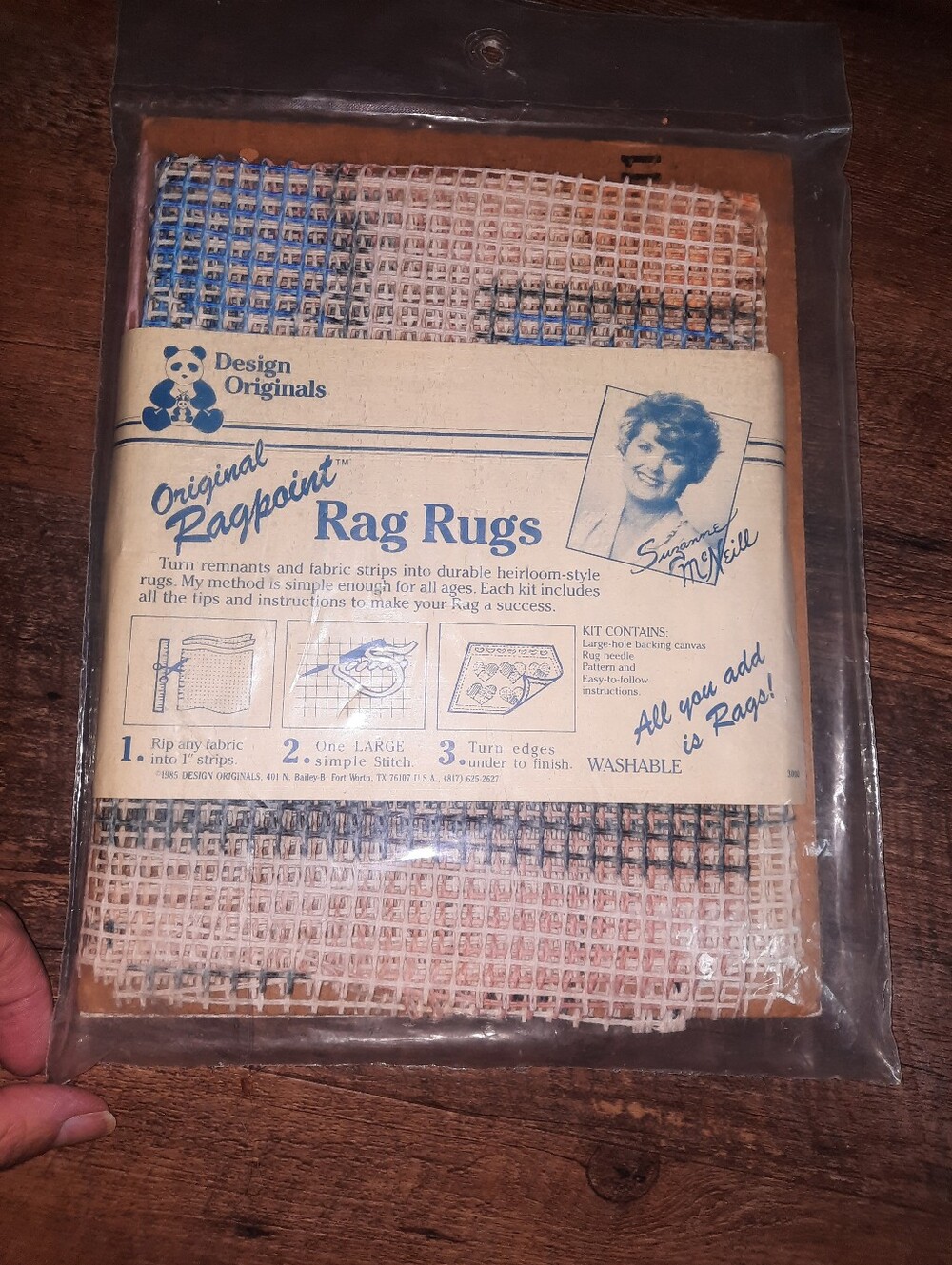 Vintage Rag Rug Kit With Cat - Picture 6 of 8